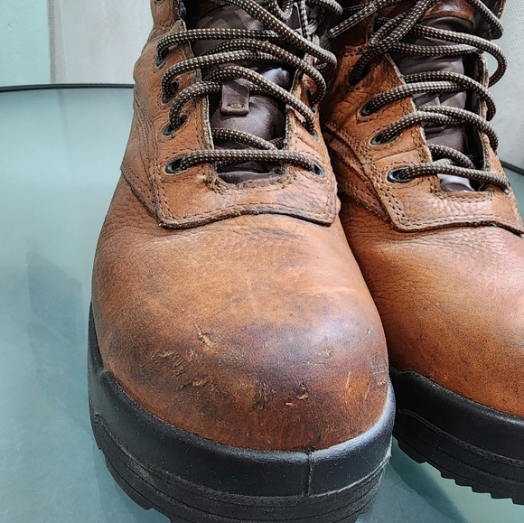 Rockport Works Brown Waterproof Steel Toe Boots Unisex Size 8W - Picture 4 of 10